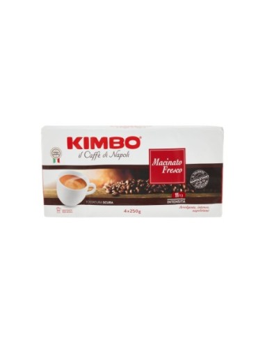 Kimbo Freshly Ground Coffee - 4 x 250 gr - Free shipping delivered to EUROPE and UK