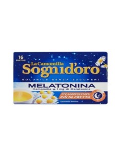 Sogni d'Oro Chamomile with Melatonin Soluble - 16 sachets - Free shipping delivered to EUROPE and UK