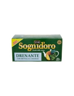 Sogni d'Oro Draining Herbal Tea - 20 Filters - Free shipping delivered to EUROPE and UK