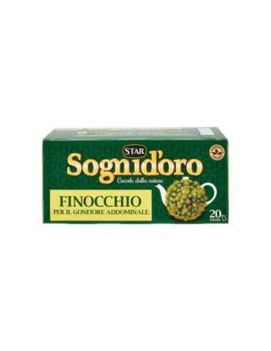 Sogni d'Oro Fennel Herbal Tea - 20 Filters - Free shipping delivered to EUROPE and UK