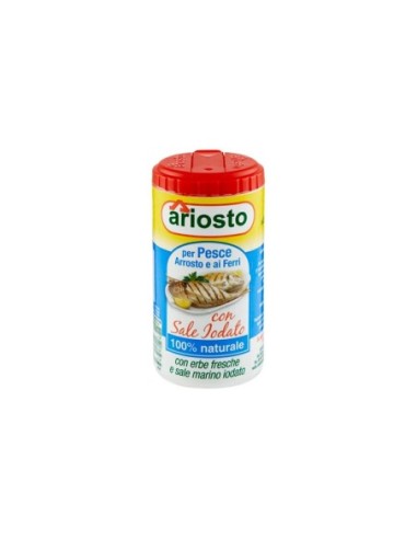 Ariosto Fish Seasoning with 100% Natural Iodized Salt - 80 gr - Free shipping delivered to EUROPE and UK