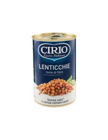 Cirio Lenticchie Senza Sale - 410 gr - Free shipping delivered to EUROPE and UK