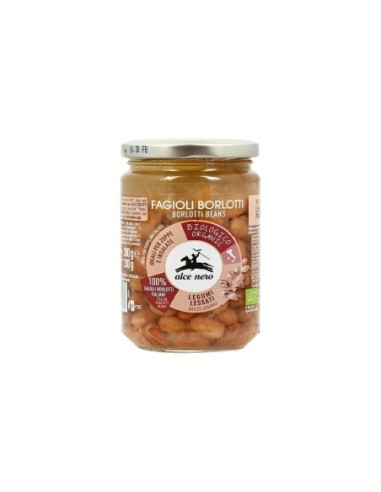 Alce Nero Fagioli Borlotti Lessati 100% Ita Bio - 300 gr - Free shipping delivered to EUROPE and UK