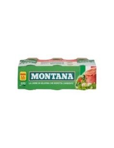 Montana Meat in Jelly 100% Ita - 3 x 70 gr - Free shipping delivered to EUROPE and UK