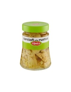 D'Amico Artichokes Rustic Style in Oil - 280 gr - Free shipping delivered to EUROPE and UK