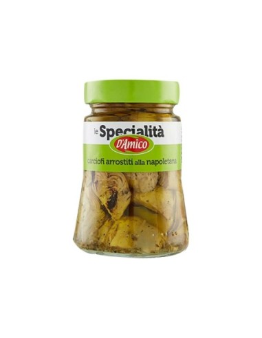 D'Amico Artichokes Neapolitan Style Roasted in Oil - 280 gr - Free shipping delivered to EUROPE and UK