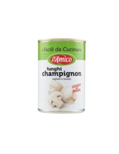 D'Amico Funghi Champignon Tagliati - 290 gr - Spedizione gratuita consegnata in EUROPA e UK