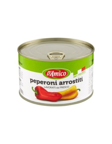 Poivrons grillés D'Amico 100% Ita - 400 gr - Livraison gratuite en EUROPE et au Royaume-Uni