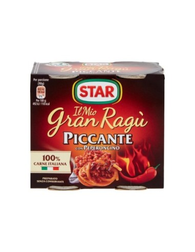 Star Gran Ragu Piccante - 2 x 180 gr - Free shipping delivered to EUROPE and UK