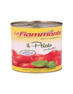 Fiammante Peeled Tomatoes with Basil - 400 gr - Free shipping delivered to EUROPE and UK