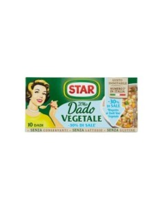 Star Il mio Dado Vegetale -30% Salt 10 cubes - 100 gr - Free shipping delivered to EUROPE and UK