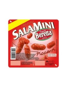 Beretta Salamini Piccanti - 85 gr - Spedizione gratuita consegnata in EUROPA e UK