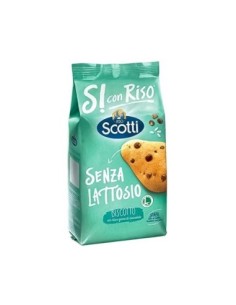 Scotti Biscotti con Riso e Gocce di Cioccolato Senza Lattosio - 350 gr - Spedizione gratuita consegnata in EUROPA e UK