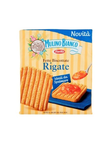 Mulino Bianco Fette Biscottate Rigate x36 - 315 gr - Free shipping delivered to EUROPE and UK