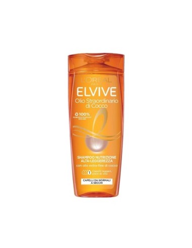 L'Oreal Elvive Coconut Oil Shampoo - 250 ml - Free shipping delivered to EUROPE and UK