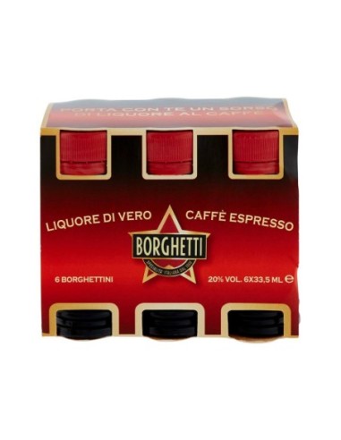 Borghetti Liqueur de Vrai Café - 6 x 33,5 ml - Livraison gratuite en EUROPE et au Royaume-Uni