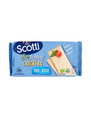 Scotti Light Crackers 100% Organic Rice - 200 gr - Free shipping delivered to EUROPE and UK