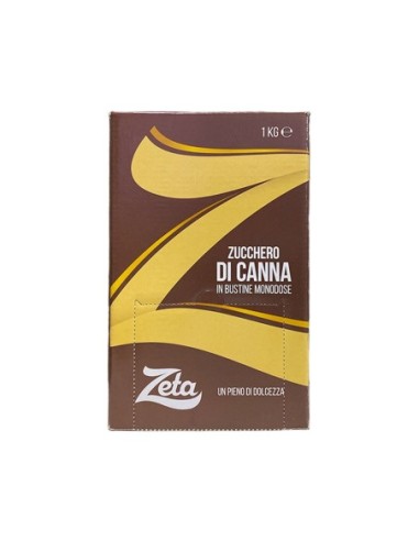 Zeta Cane Sugar Sachets - 1 kg - Free shipping delivered to EUROPE and UK