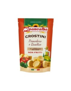 Panealba Crostini Gusto Pomodoro e Basilico - 100 gr - Spedizione gratuita consegnata in EUROPA e UK