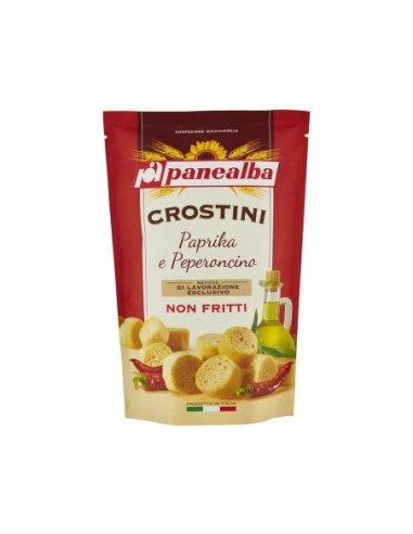 Panealba Crostini Goût Paprika et Piment - 100 gr - Livraison gratuite en EUROPE et au Royaume-Uni