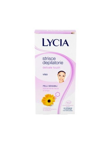 Bande de cire visage peaux sensibles Lycia - 20pz - Livraison gratuite en EUROPE et au Royaume-Uni