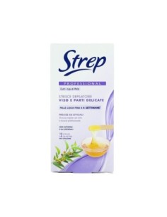 Strep Strisce Depilatorie Viso e Parti Delicate - 10pz - Free shipping delivered to EUROPE and UK