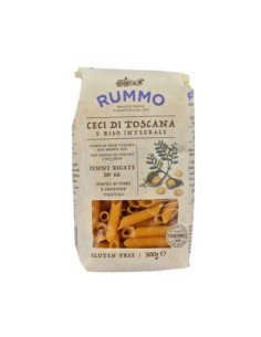 Rummo 66 Penne Rigate Gluten Free with Chickpeas and Whole Grain Rice - 300 gr - Free shipping delivered to EUROPE and UK