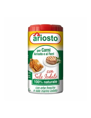 Ariosto Meat Seasoning with Iodized Salt 100% Natural - 80 gr - Free shipping delivered to EUROPE and UK