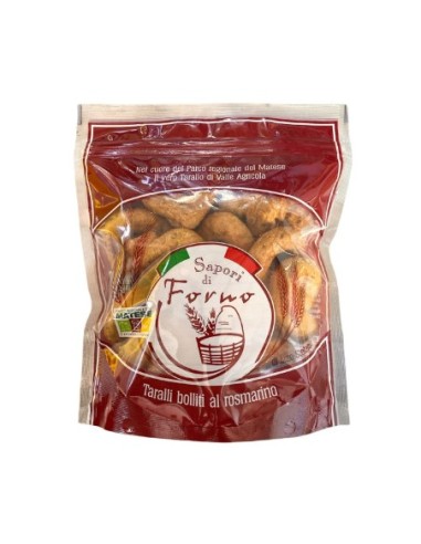 Sapori di Forno Taralli Bolliti al Rosmarino - 300 gr - Livraison gratuite en EUROPE et au Royaume-Uni