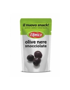 D'Amico Olive Nere Snocciolate in Busta - 75 gr - Spedizione gratuita consegnata in EUROPA e UK