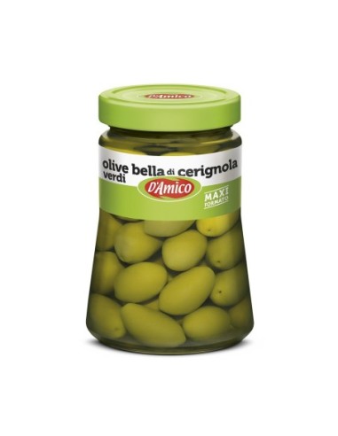 D'Amico Mooie Groene Olijven uit Cerignola - 730 gr - Gratis verzending naar Europa en Groot-Brittannië