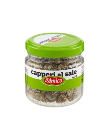 D'Amico Capers in Salt - 70 gr - Free shipping delivered to EUROPE and UK