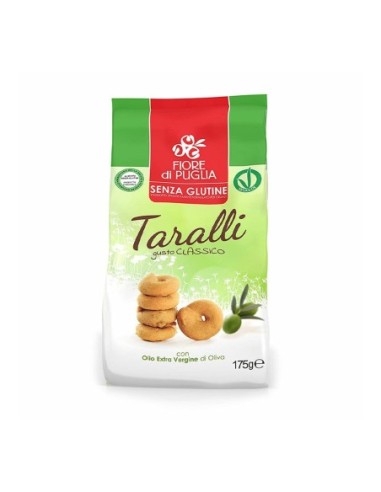 Fiore di Puglia Klassieke Taralli Glutenvrij - 175 gr - Gratis verzending naar Europa en Groot-Brittannië