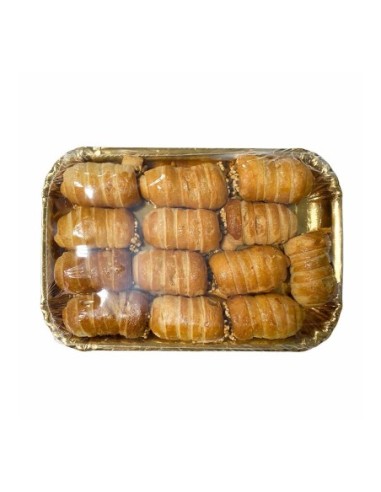 Pasticcini Cannoli Puff pastry with chocolate and hazelnut granules - 400 gr - Free shipping delivered to EUROPE and UK