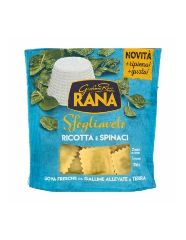 Giovanni Rana Sfogliavelo Ricotta-Spinat-Tortellini - 250 gr - Kostenloser Versand nach Europa und Großbritannien