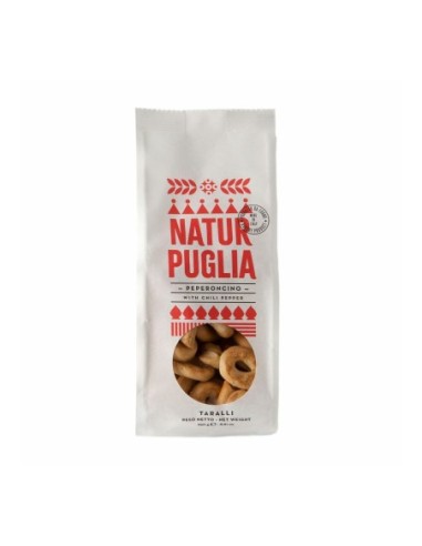 Naturpuglia Taralli au piment - 250 gr - Livraison gratuite en EUROPE et au Royaume-Uni