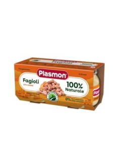 Plasmon Gehomogeniseerde Bonen met Wortels 8 Maanden - 2 x 80 gr - Gratis verzending naar Europa en Groot-Brittannië