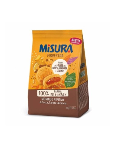 Misura Fibrextra Biscotti Zucca Arancia e Carota - 260 gr - Free shipping delivered to EUROPE and UK