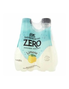 San Benedetto Zero Limone - 4 x 250 ml - Free shipping delivered to EUROPE and UK