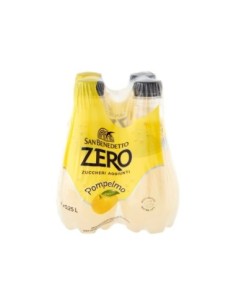 San Benedetto Zero Pompelmo - 4 x 250 ml - Gratis verzending naar Europa en Groot-Brittannië