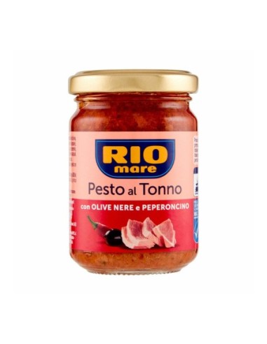 Rio Mare Pesto with tuna, olives and chilli pepper - 130 gr - Free shipping delivered to EUROPE and UK