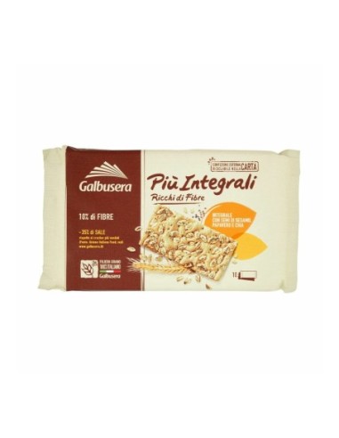 Galbusera Piu Integrali Crackers Rich in Fiber - 380 gr - Free shipping delivered to EUROPE and UK