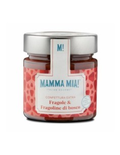 MammaMia Extra Strawberry and Wild Strawberry Jam - 240 g - Free shipping delivered to EUROPE and UK