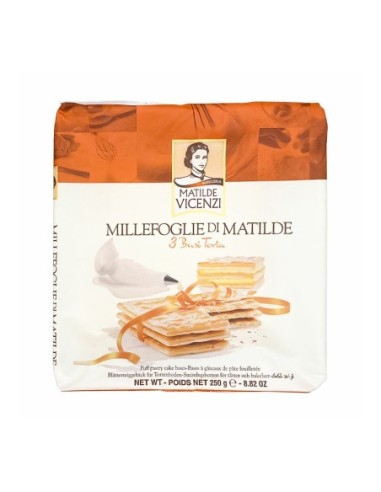 Matilde Vicenzi Millefeuille 3 bases de gâteau - 250 gr - Livraison gratuite en EUROPE et au Royaume-Uni