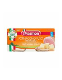 Plasmon Cheese and Ham Baby Food in a jar 4 Months - 2x80 gr - Free shipping delivered to EUROPE and UK