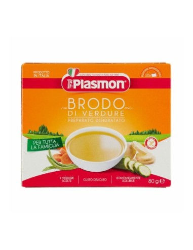 Plasmon Vegetable Broth 10 pouches - 80 g - Free shipping delivered to EUROPE and UK