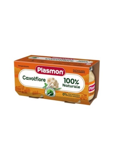 Plasmon Bloemkool Babyvoeding 6 Maanden - 2x80 gr - Gratis verzending naar Europa en Groot-Brittannië