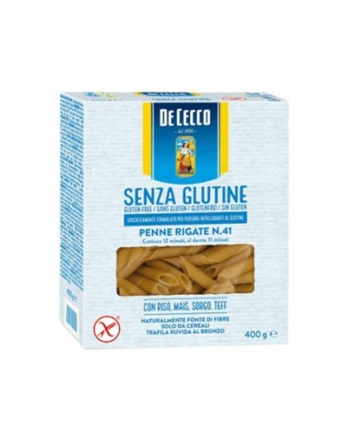 De Cecco Penne Rigate Gluten Free - 400 g - Free shipping delivered to EUROPE and UK