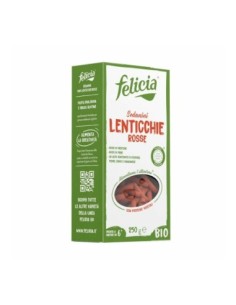 Felicia Sedanini Organic Red Lentils Gluten Free - 250 g - Free shipping delivered to EUROPE and UK