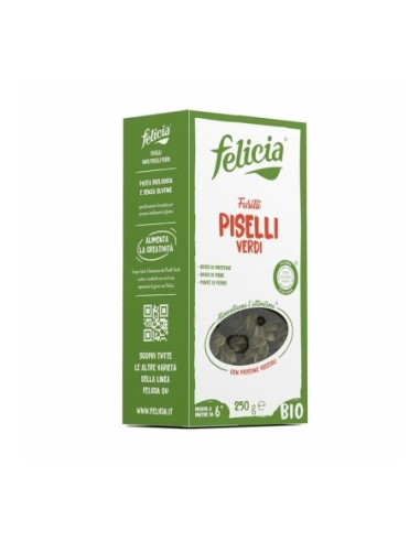 Felicia Fusilli Green Peas Bio Gluten Free - 250 g - Free shipping delivered to EUROPE and UK